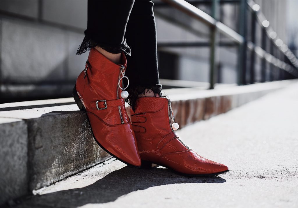 opening ceremony boot red