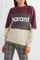 ISABEL MARANT ÉTOILE Gallian flocked cotton-blend fleece sweatshirt